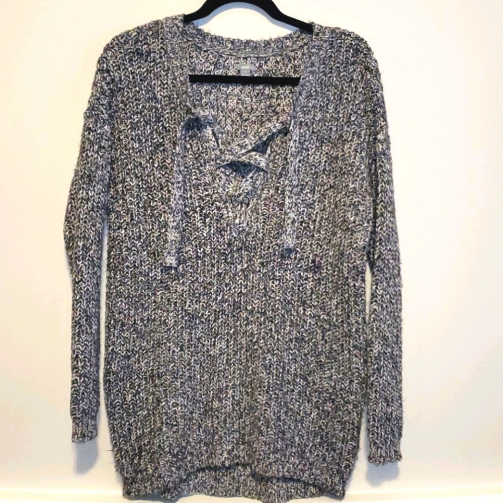 Aerie tie neck tunic sweater